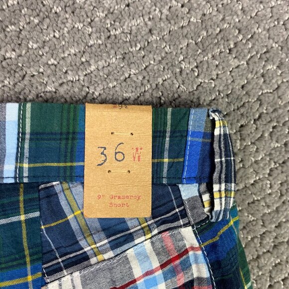 J. CREW Shorts Men's 36 Gramercy Patchwork Madras Plaid Cotton NWT - Picture 5 of 12
